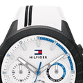 Tommy Hilfiger Aiden Chronograph White Dial White Rubber Strap Watch For Men - 1791862