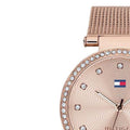 Tommy Hilfiger Lynn Quartz Rose Gold Dial Rose Gold Mesh Bracelet Watch For Women - 1781865