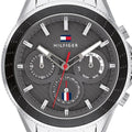 Tommy Hilfiger Aiden Chronograph Quartz Grey Dial Silver Steel Strap Watch For Men - 1791857