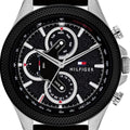 Tommy Hilfiger Clark Chronograph Black Dial Black Rubber Strap Watch For Men - 1792082