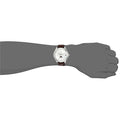 Tommy Hilfiger Oliver Quartz White Dial Brown Leather Strap Watch for Men - 1791304