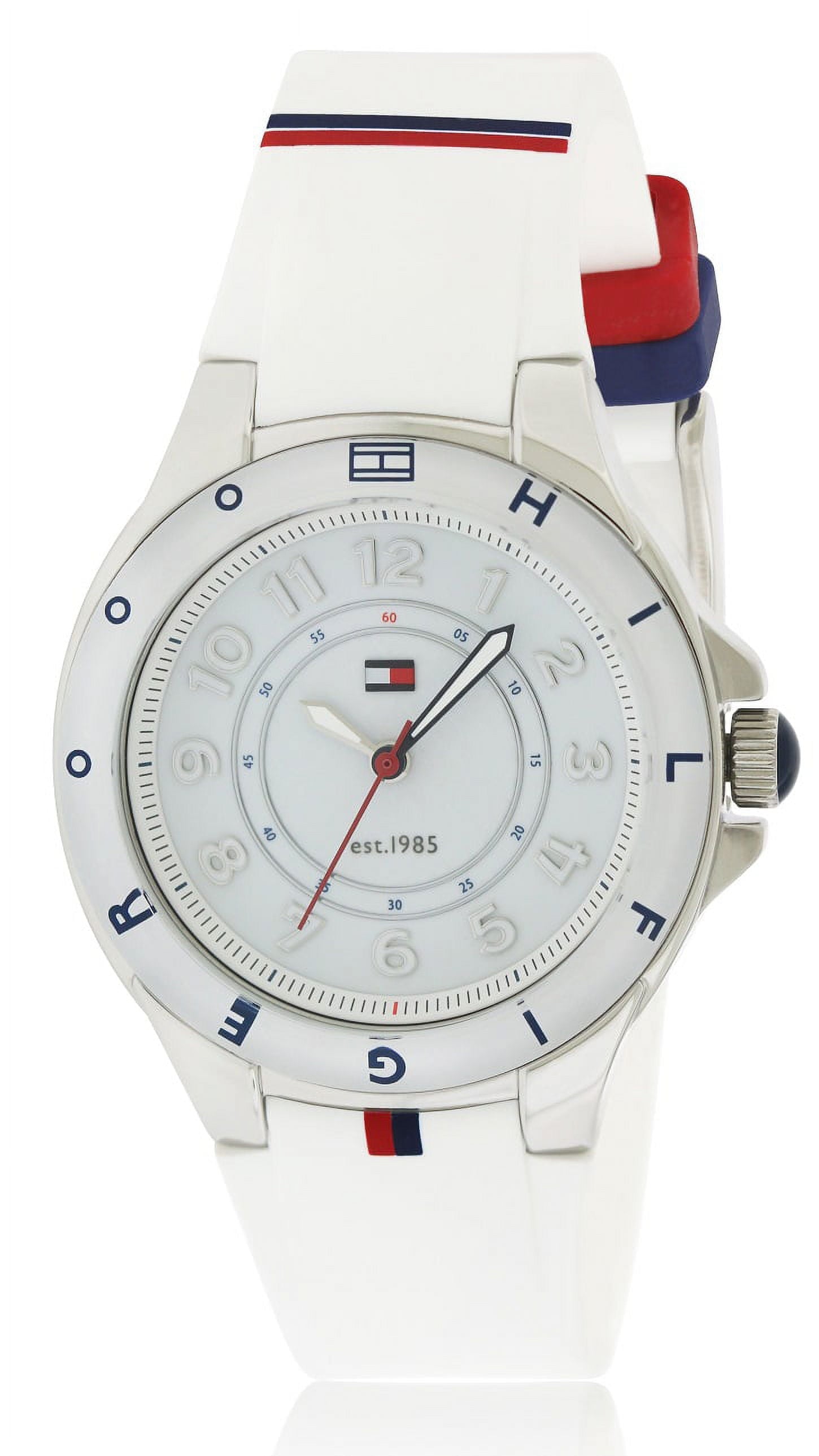 Tommy Hilfiger White Dial White Rubber Strap Watch for Women - 1781271