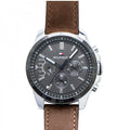 Tommy Hilfiger Decker Grey Dial Brown Leather Strap Watch for Men - 1791562