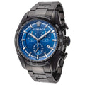 Versace V-Ray Chronograph Quartz Blue Dial Black Steel Strap Watch For Men - VE2I00521