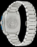 Versace Dominus Chronograph Blue Dial Silver Steel Strap Watch For Men - VE6H00423