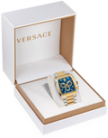 Versace Dominus Chronograph Blue Dial Two Tone Steel Strap Watch For Men - VE6H00723