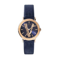 Versace Virtus Quartz Blue Dial Blue Leather Strap Watch for Women - VEHC00419