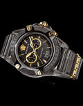 Versace Icon Active Chronograph Black Dial Black Steel Strap Watch for Men - VEZ700421