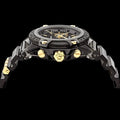 Versace Icon Active Chronograph Black Dial Black Steel Strap Watch for Men - VEZ700421