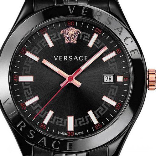 Versace Hellenyium Analog Black Dial Black Steel Strap Watch For Men - VEVK00320