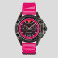 Versace Icon Active Chronograph Quartz Black Dial Pink Rubber Strap Watch For Men - VEZ700221