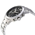 Guess Atlas Chronograph Black Dial Silver Steel Strap Watch For Men - W0668G3