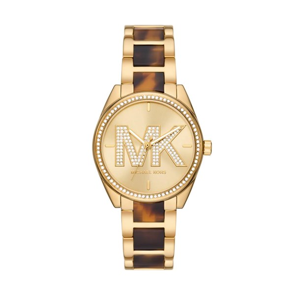 Michael Kors Janelle Quartz Gold Dial Two Tone Steel Strap Watch For Women - MK4730