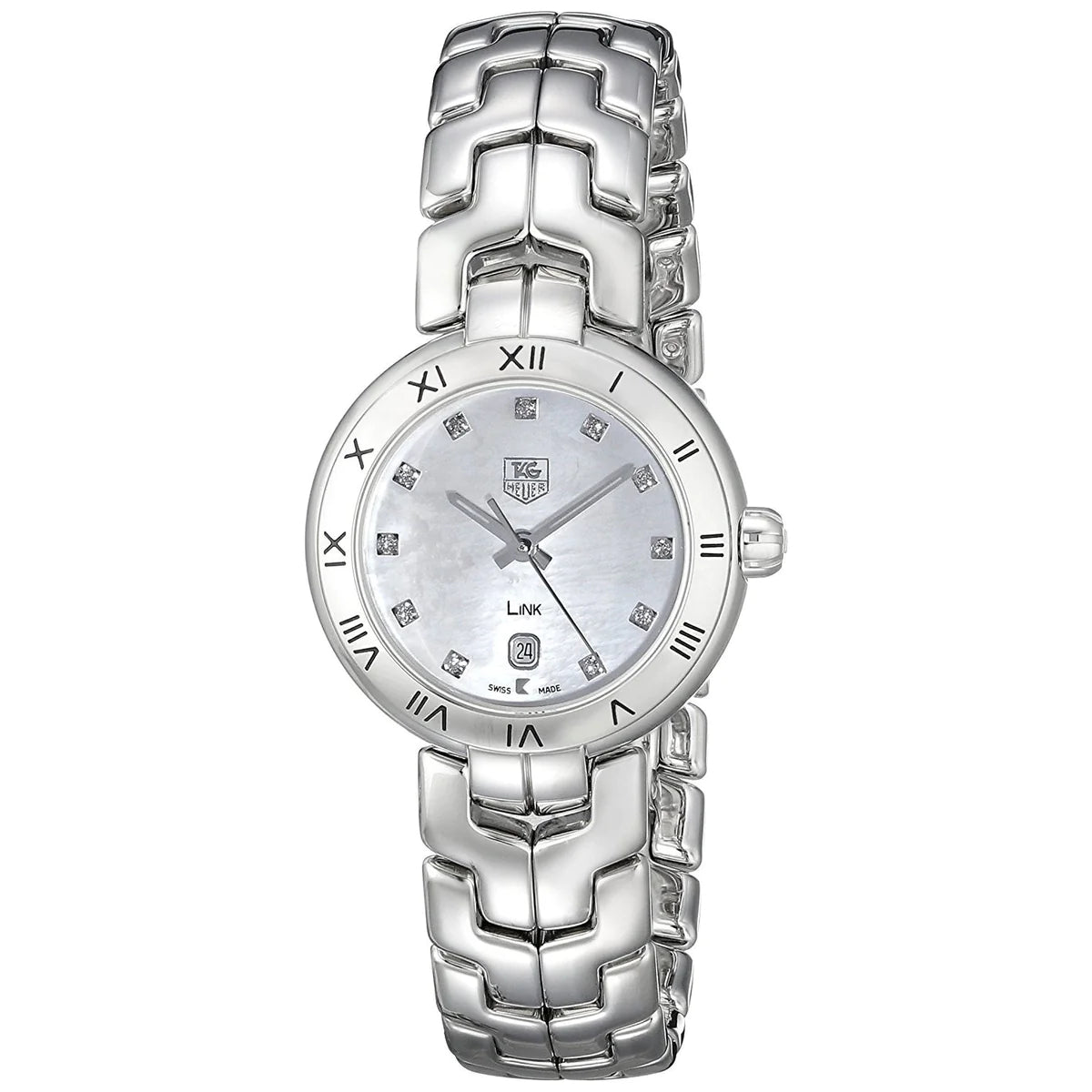 Tag Heuer Link Diamonds Mother of Pearl Dial Silver Steel Strap Watch for Women -  WAT1417.BA0954