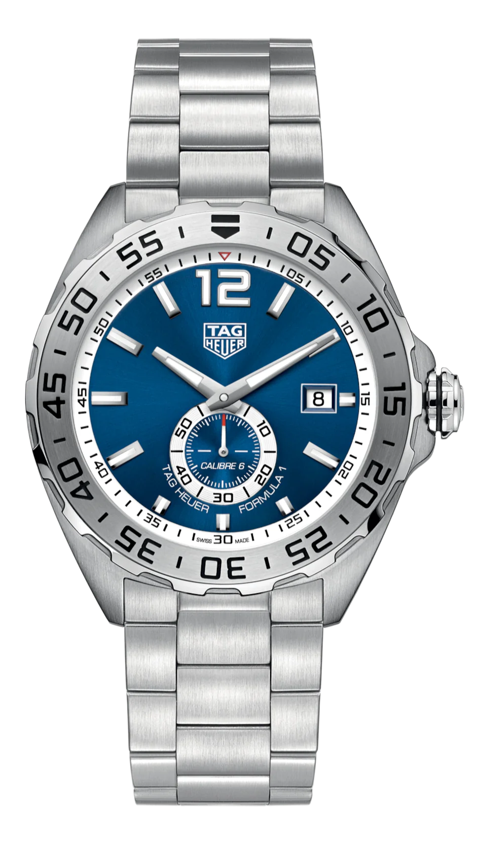 Tag Heuer Formula 1 Calibre 6 Automatic Blue Dial Silver Steel Strap Watch for Men - WAZ2014.BA0842