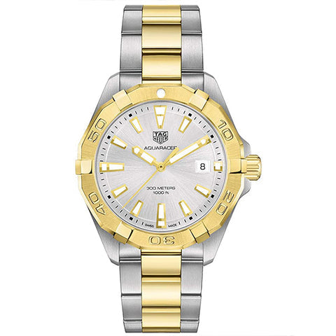 Tag Heuer Aquaracer Silver Dial Two Tone Steel Strap Watch for Women - WBD1120.BB0930