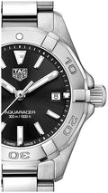 Tag Heuer Aquaracer Quartz Black Dial Silver Steel Strap Watch for Women - WBD1410.BA0741