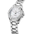 Tag Heuer Aquaracer Diamonds Mother of Pearl White Dial Silver Steel Strap Watch for Women - WBD1415.BA0741