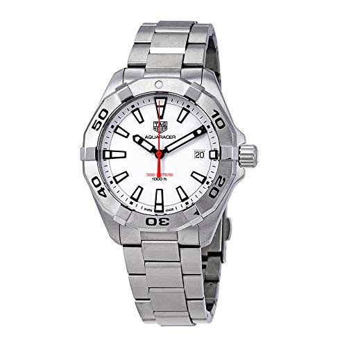 Tag Heuer Aquaracer Automatic White Dial Silver Steel Strap Watch for Men - WBD2111.BA0928