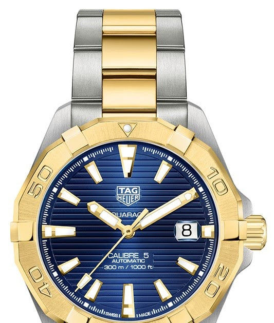 Tag Heuer Aquaracer Calibre 5 Blue Dial Two Tone Steel Strap Watch for Women - WBD2120.BB0930