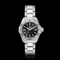 Tag Heuer Aquaracer Professional 200 Quartz Black Dial Silver Steel Strap Watch for Women - WBP1410.BA0622