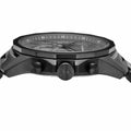 Armani Exchange Chronograph Black Dial Black Steel Strap Watch For Men - AX7140