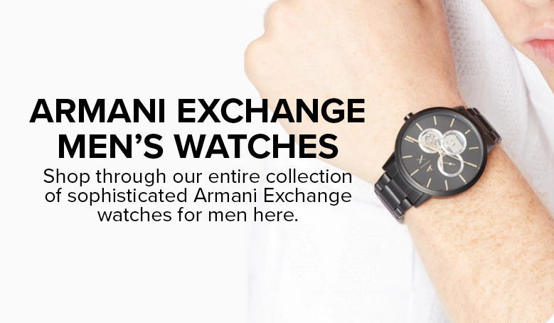 Armani Exchange Cayde Chronograph Black Dial Black Steel Strap Watch for Men - AX2748