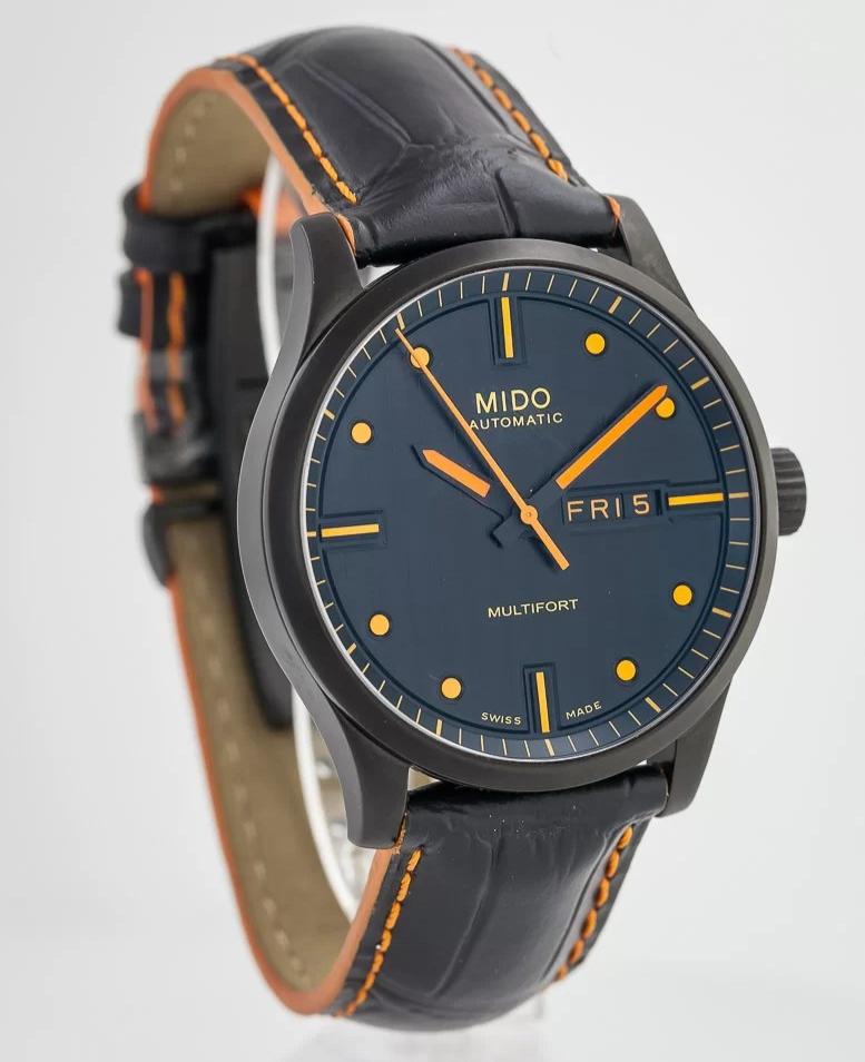 Mido Multifort Automatic Special Edition Black Dial Black Leather Strap Watch For Men - M005.430.36.051.80