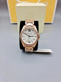 Michael Kors Whitney Quartz White Dial Rose Gold Steel Strap Watch For Women - MK6694