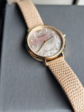 Emporio Armani Kappa Quartz Mother of Pearl Taupe Dial Brown Leather Strap Watch For Men - AR11151