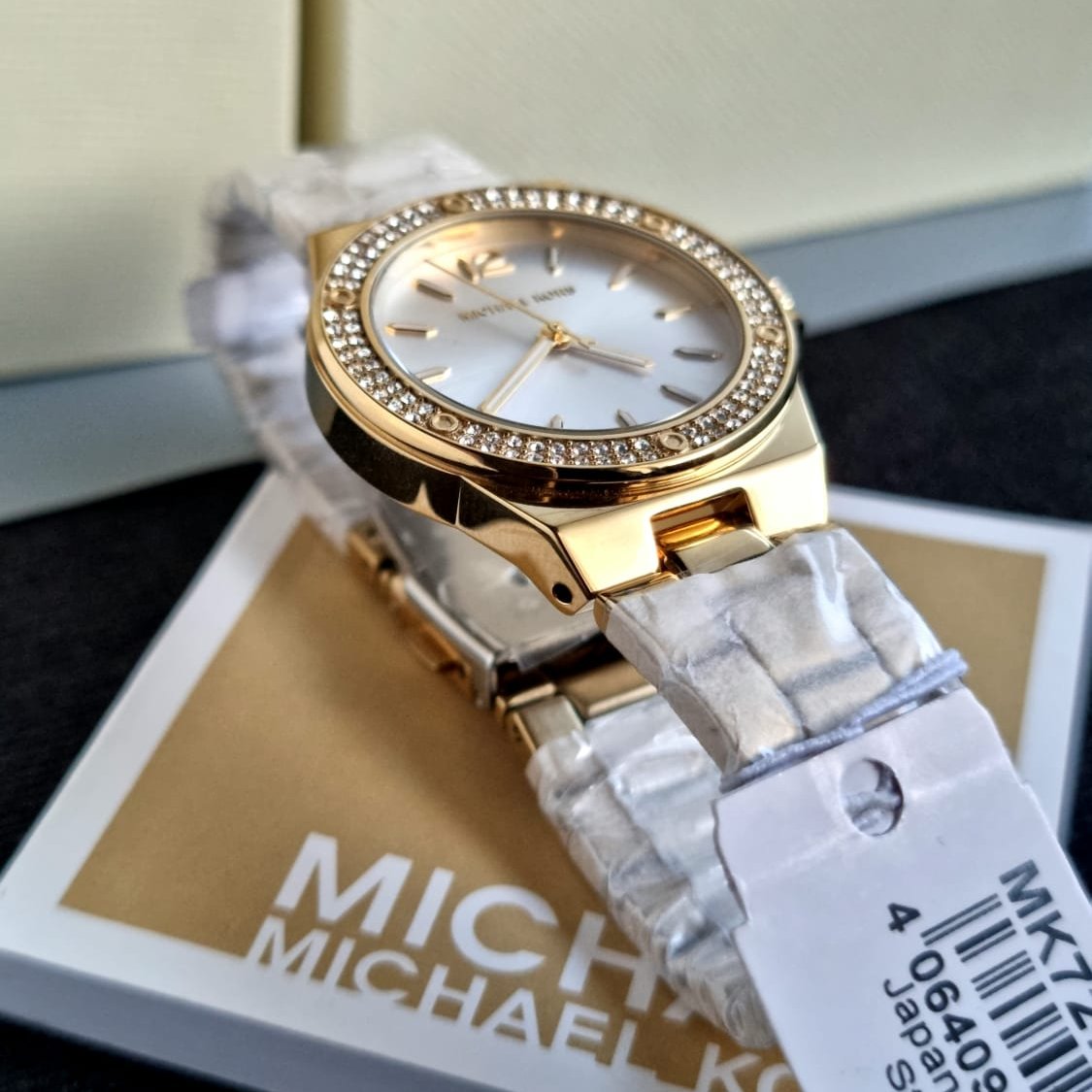 Michael Kors Lennox Three Hand Silver Dial Two Tone Steel Strap Watch For Women - MK7338