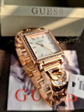 Guess Vanity Rose Gold Dial Rose Gold Steel Strap Watch for Women - W1029L3