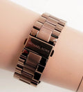 Michael Kors Runway Quartz Brown Dial Brown Steel Strap Watch For Women - MK3418