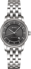 Mido Baroncelli III Automatic Grey Dial Silver Steel Strap Watch For Women - M7600.4.13.1