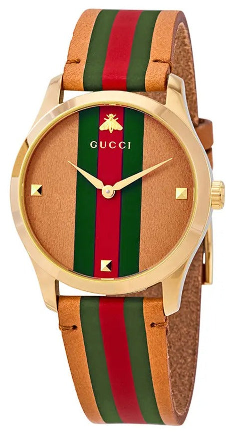 Gucci G Timeless Quartz Blue Dial Blue Leather Strap Watch For Men - YA1264077