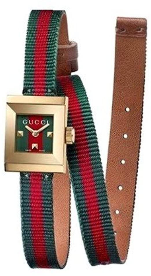 Gucci G-Frame Multicolored Red and Green Dial Watch For Women - YA128527