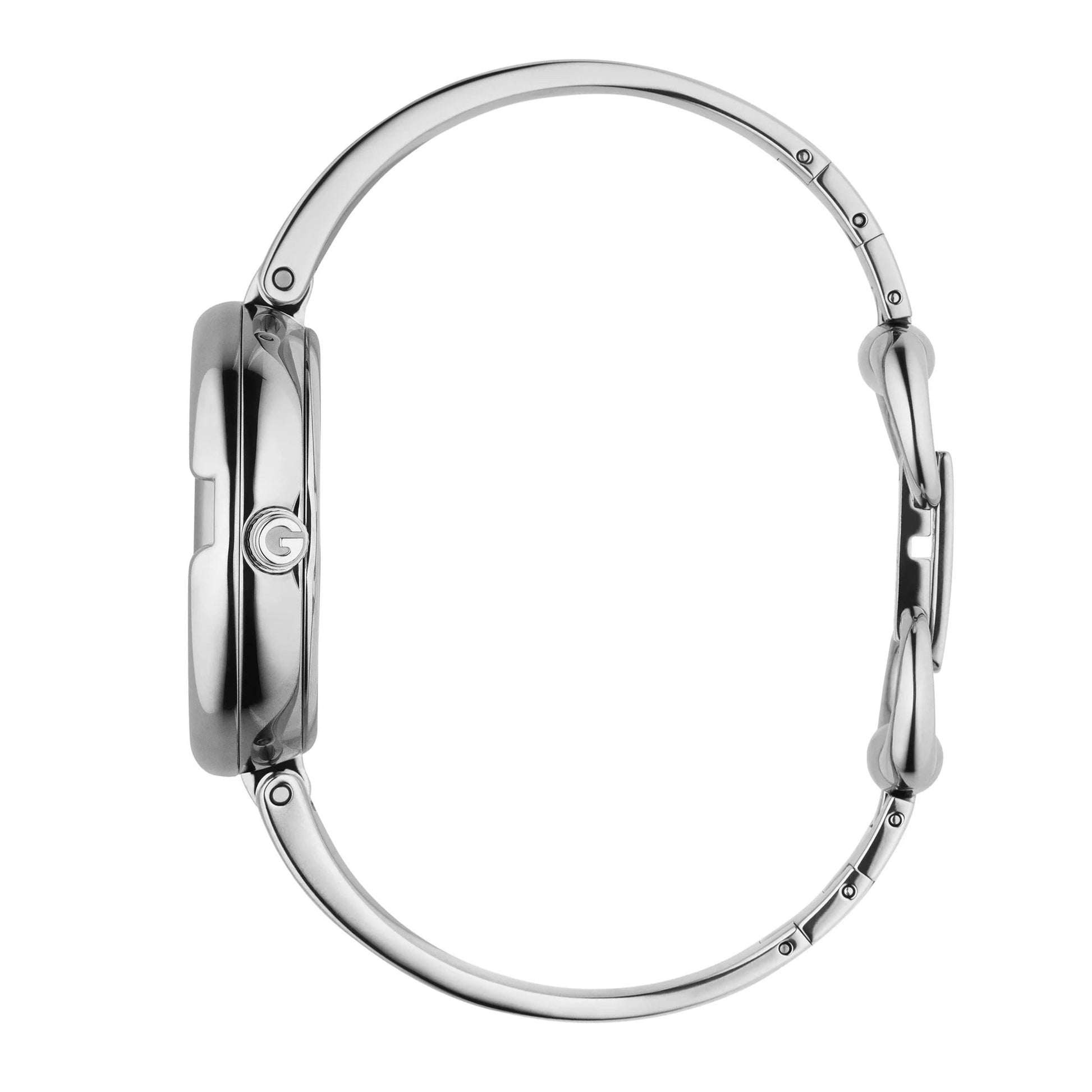 Gucci Guccissima Brown Dial Silver Steel Strap Watch For Women - YA134302