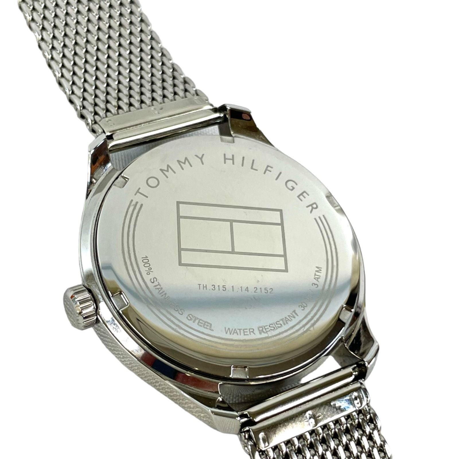 Tommy Hilfiger Oliver Quartz Blue Dial Silver Mesh Bracelet Watch for Men - 1791302