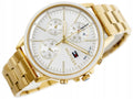 Tommy Hilfiger Carly White Dial Gold Stainless Steel Strap Watch for Women - 1781786