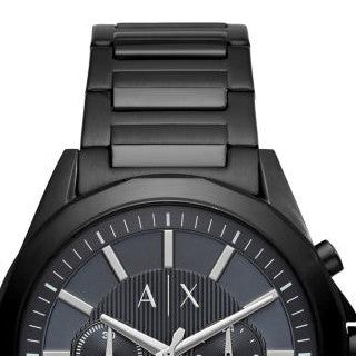 Armani Exchange Drexler Chronograph Black Dial Black Steel Strap Watch For Men - AX2639