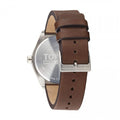 Tommy Hilfiger Monogram Pop Quartz Silver Dial Brown Leather Strap Watch For Men - 1791772