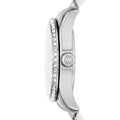 Michael Kors Lexington Lux Three Hand Mother of Pearl Silver Dial Silver Steel Strap Watch for Women - MK7445