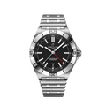 Breitling Chronomat GMT 40 Automatic Black Dial Silver Steel Strap Watch for Men - A32398101B1A1