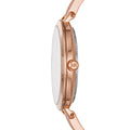 Michael Kors Jaryn Analog Gold Dial Pink Steel Strap Watch For Women - MK4343