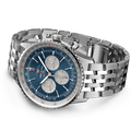 Breitling Navitimer B01 Chronograph 46 Blue Dial Silver Steel Strap Watch for Men - AB0137211C1A1