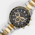 Michael Kors Layton Chronograph Black Dial Two Tone Steel Strap Watch For Men - MK8784