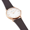 Emporio Armani Dress Quartz White Dial Brown Leather Strap Watch For Men - AR11011