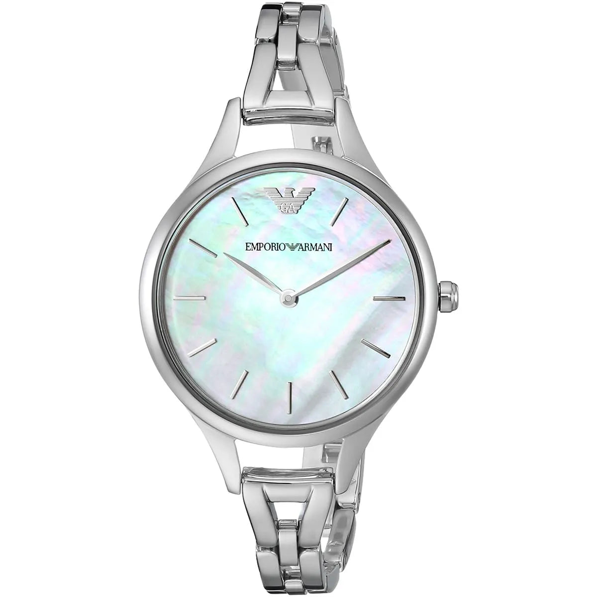 Emporio Armani Aurora Mother Of Pearl White Dial Silver Steel Strap Watch For Women - AR11054