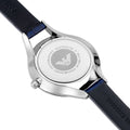 Emporio Armani Aurora Quartz Mother Of Pearl White Dial Blue Leather Strap Watch For Women - AR11090