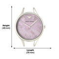 Emporio Armani Aurora Mother Of Pearl Purple Dial Silver Steel Strap Watch For Women - AR11122